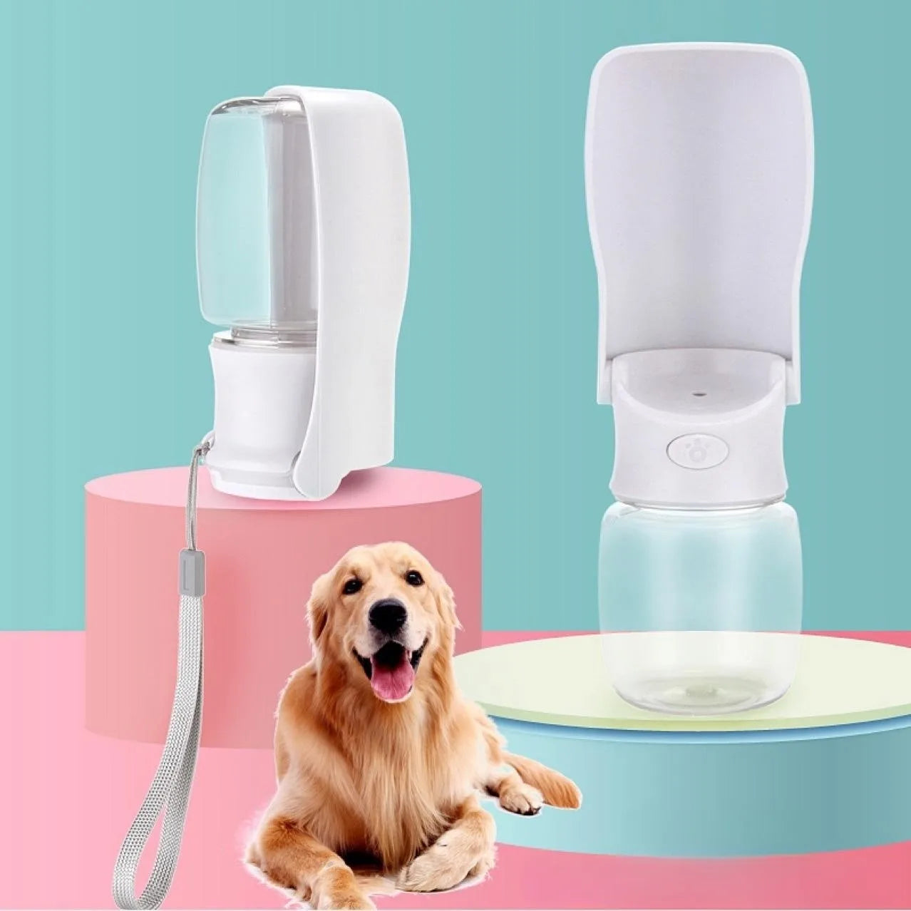 Bouteille d’Eau Pliable pour Chien – Gourde de Voyage Anti-Fuite et Portable pour Balades et Randonnées