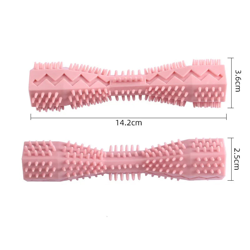 Brosse à dents à mâcher pour chien en caoutchouc souple
