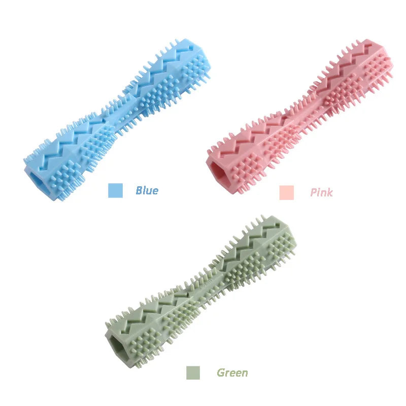 Brosse à dents à mâcher pour chien en caoutchouc souple
