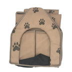 Maison Portable pour Chien – Tente Douce et Pliable avec Empreinte
