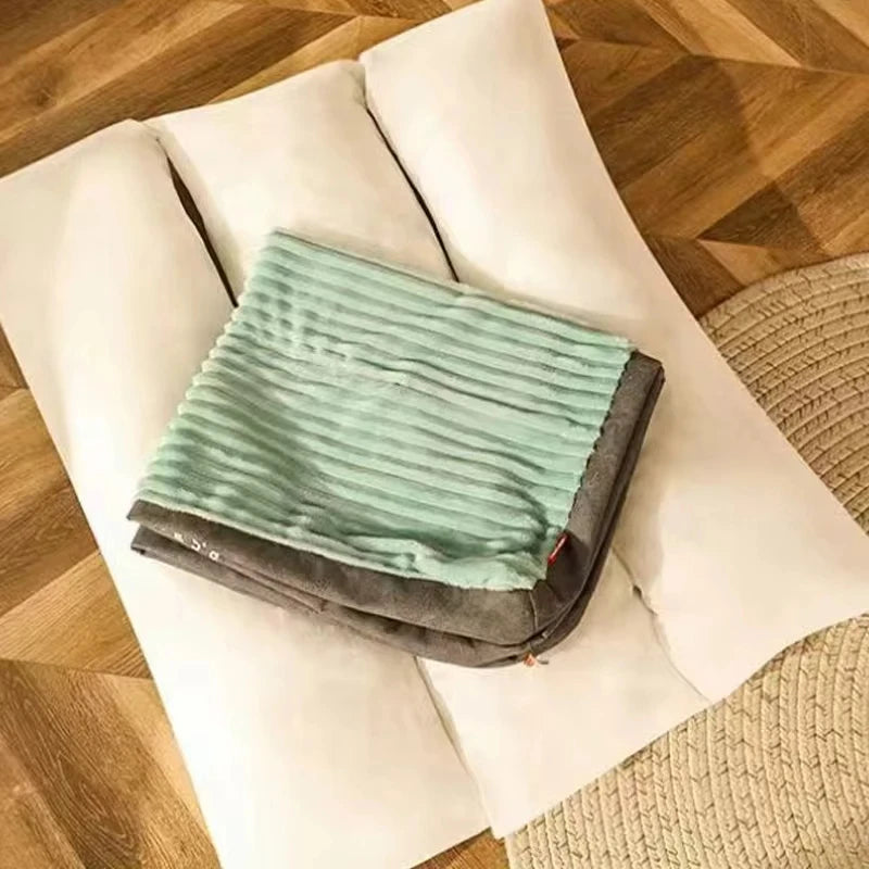 Coussin d’Hiver pour Chien – Tapis Chaud en Velours Côtelé Lavable