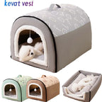 Maison Douillette d’Hiver pour Chien – Niche Moelleuse Antidérapante et Détachable