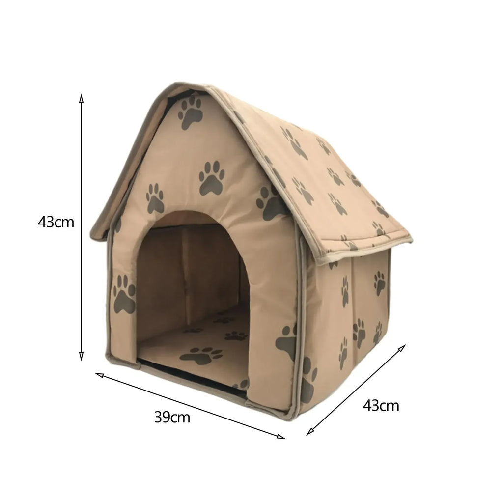 Maison Portable pour Chien – Tente Douce et Pliable avec Empreinte