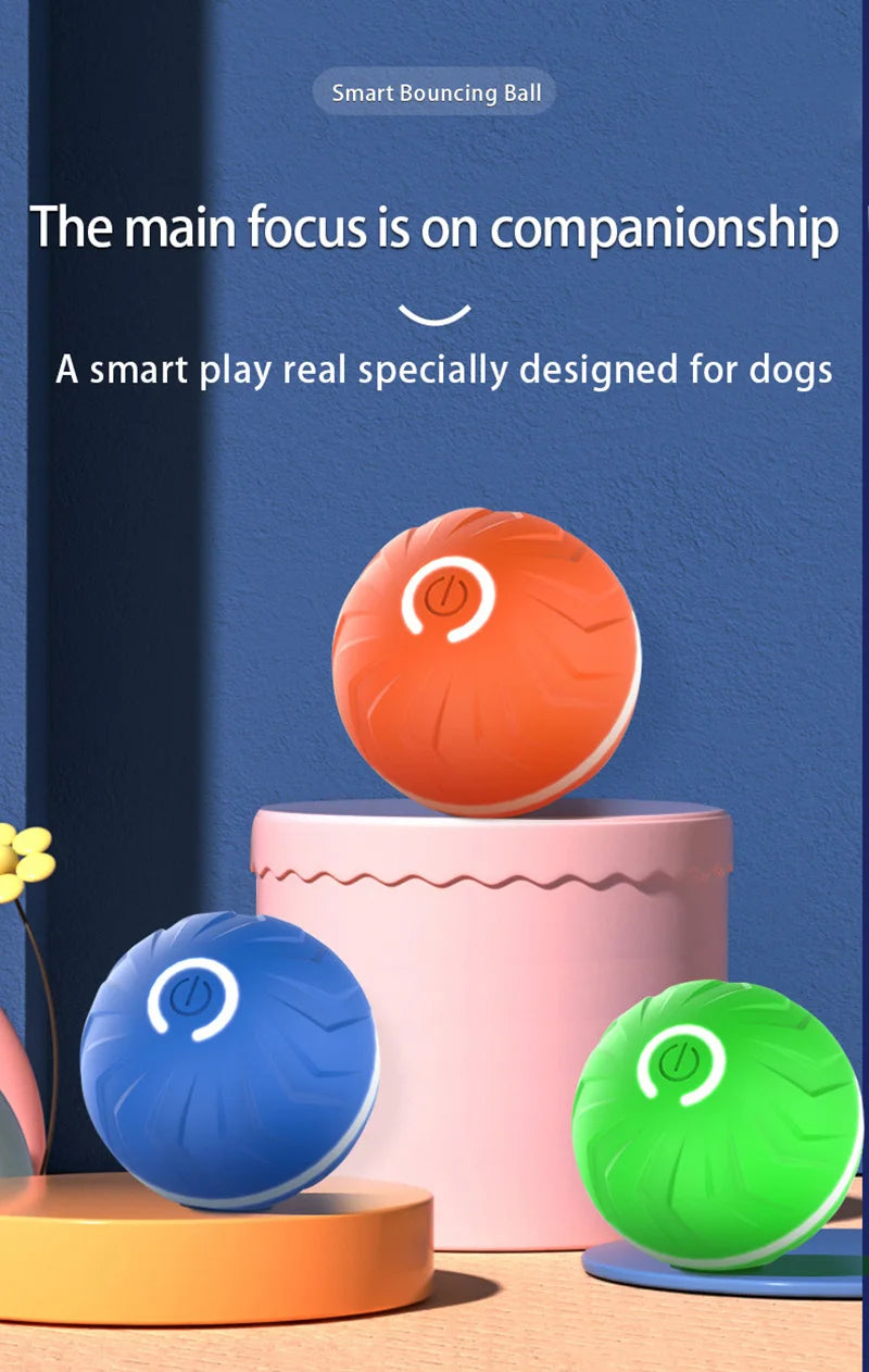 Balle intelligente à rebond pour chien | Jouet interactif 4h d’autonomie