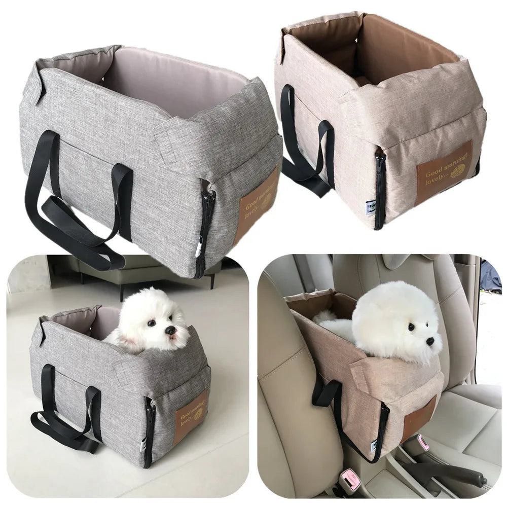 Siège Auto Central pour Petit Chien – Sac de Transport Sécurisé et Portable