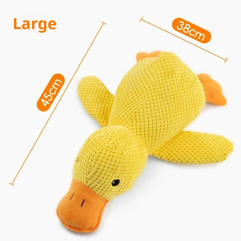 Jouet en peluche canard apaisant pour chiot grinçant