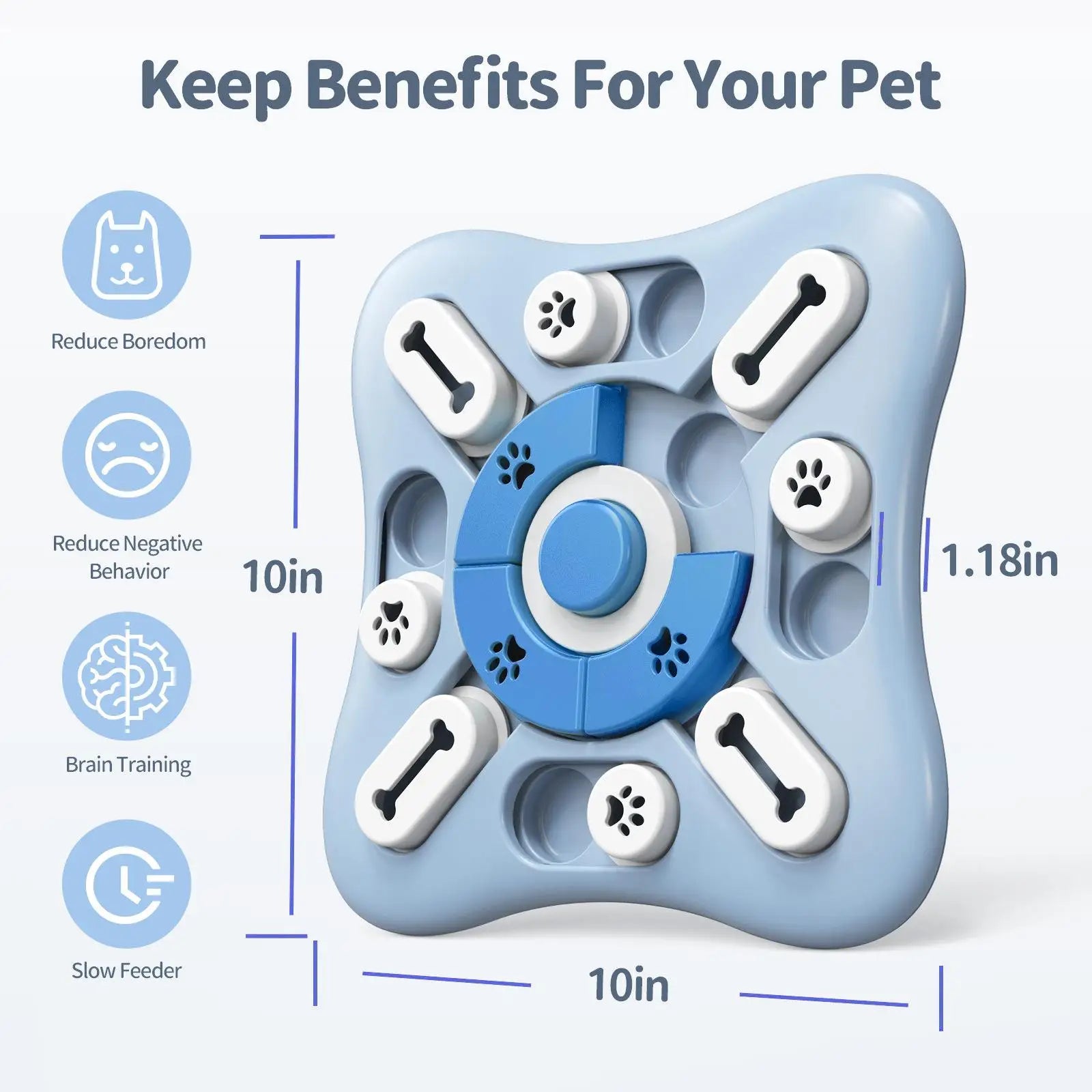 Jouet pour chien mangeoire lente interactive IQ anti-glouton