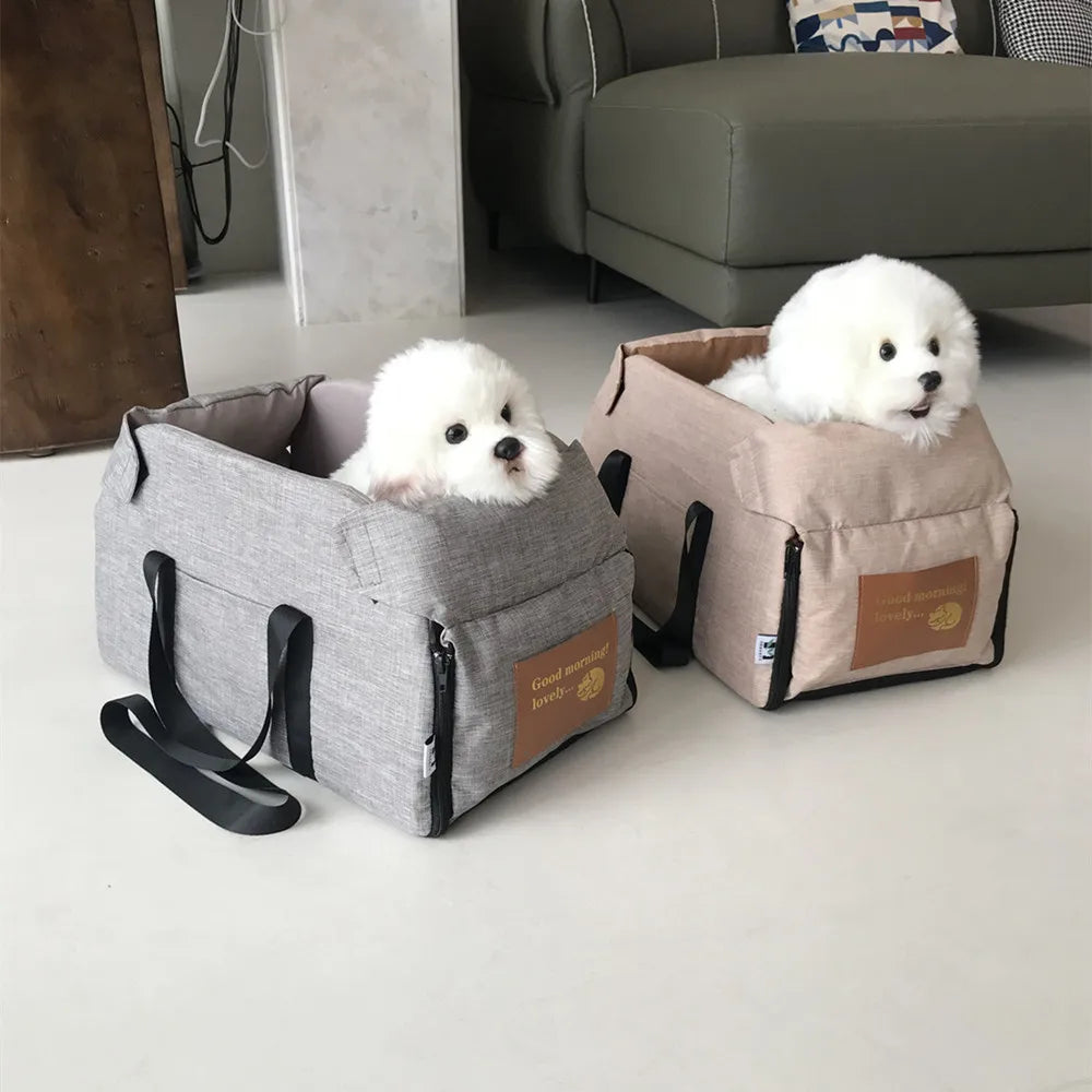 Siège Auto Central pour Petit Chien – Sac de Transport Sécurisé et Portable