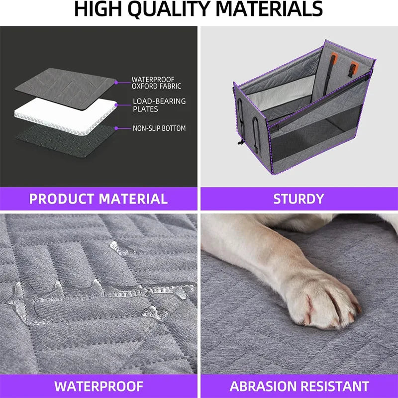 Siège Auto pour Chien – Hamac Imperméable et Extensible pour Banquette Arrière