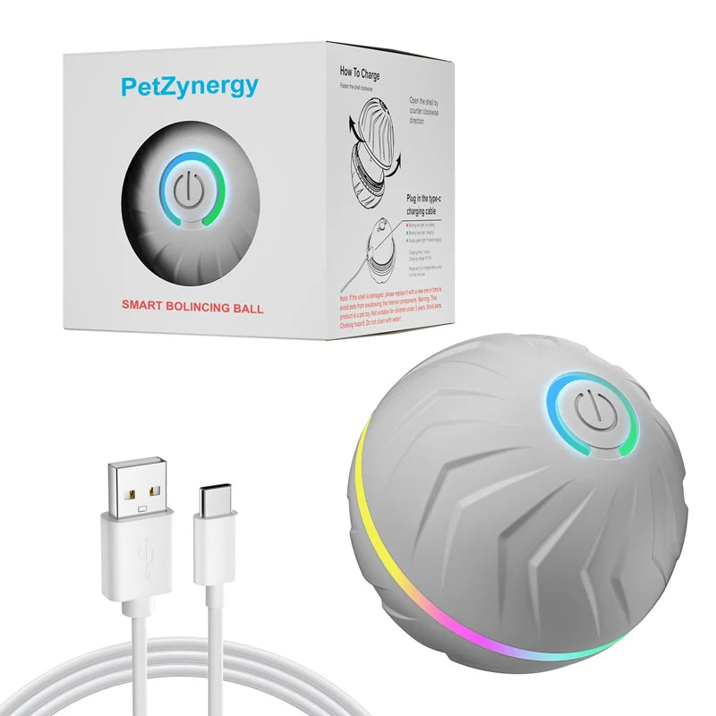 Balle intelligente à rebond pour chien | Jouet interactif 4h d’autonomie