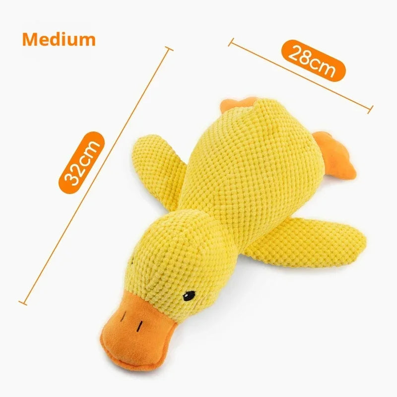 Jouet en peluche canard apaisant pour chiot grinçant