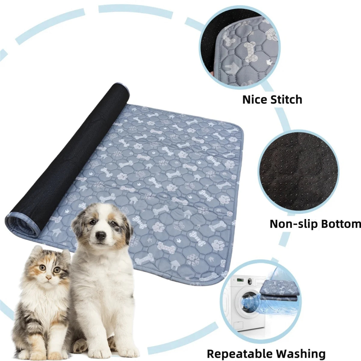 Tapis Réutilisable Imperméable pour Chien