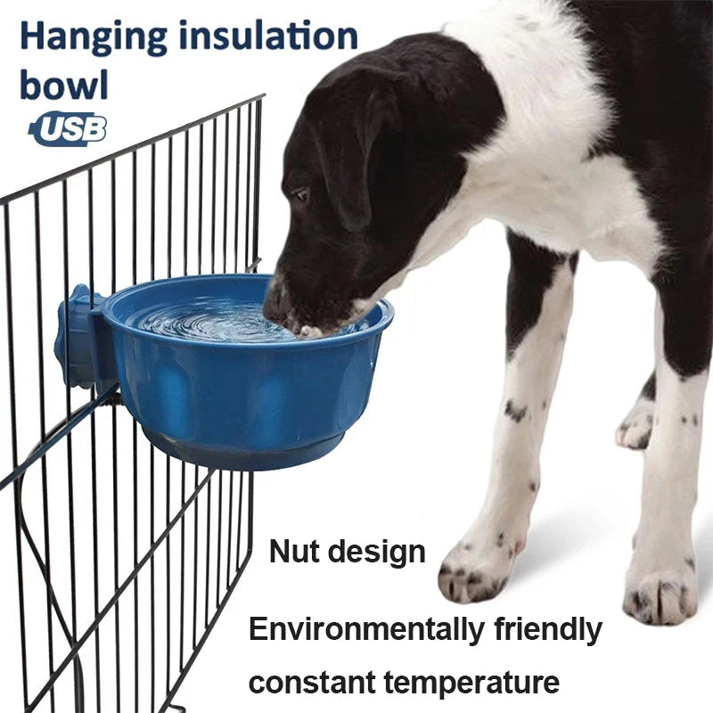 Bol chauffant USB suspendu pour chien 600 ml à température constante