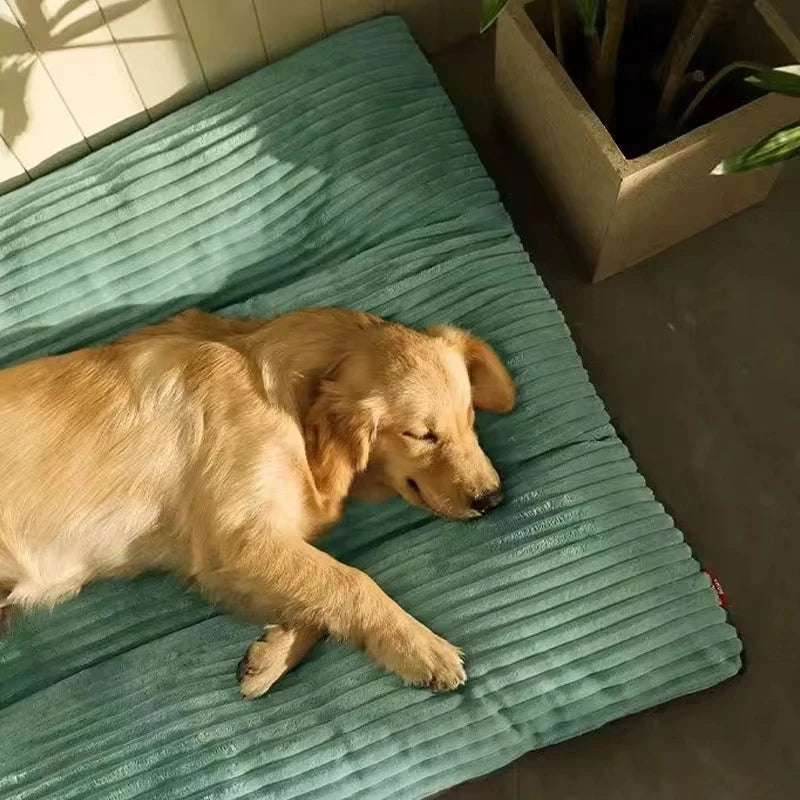 Coussin d’Hiver pour Chien – Tapis Chaud en Velours Côtelé Lavable
