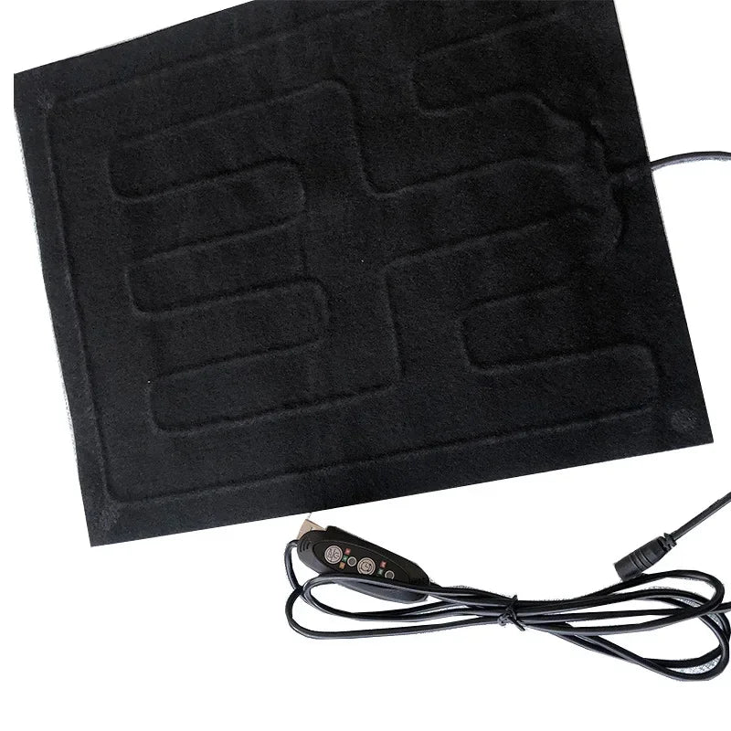 Coussin Chauffant USB pour Chien – Tapis Chauffant Lavable d’Hiver