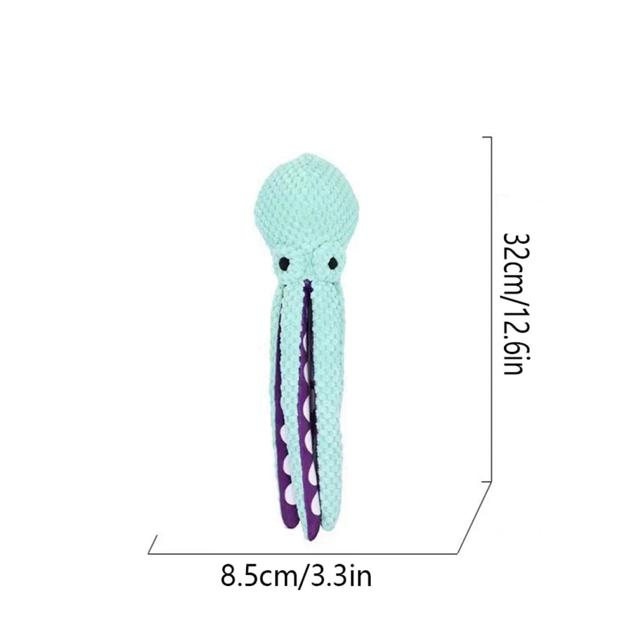 Jouet Pieuvre Anti-Démolition pour Chien 🐙 - Peluche Sonore Résistante
