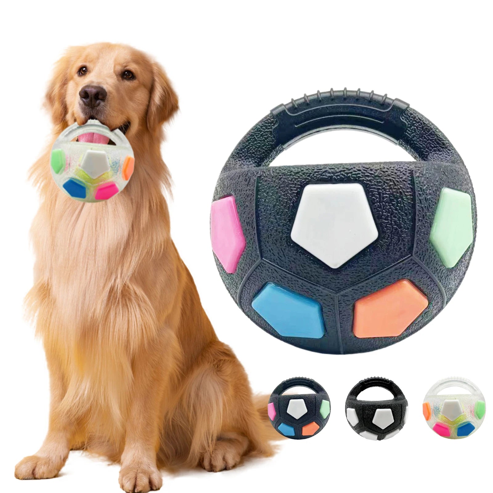 Jouets balle de tennis et football pour chien grinçant