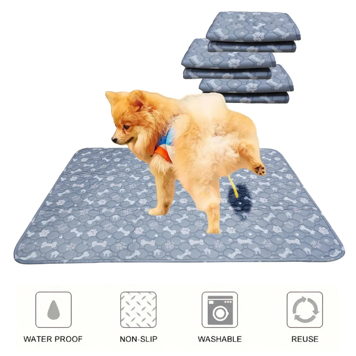 Tapis Réutilisable Imperméable pour Chien