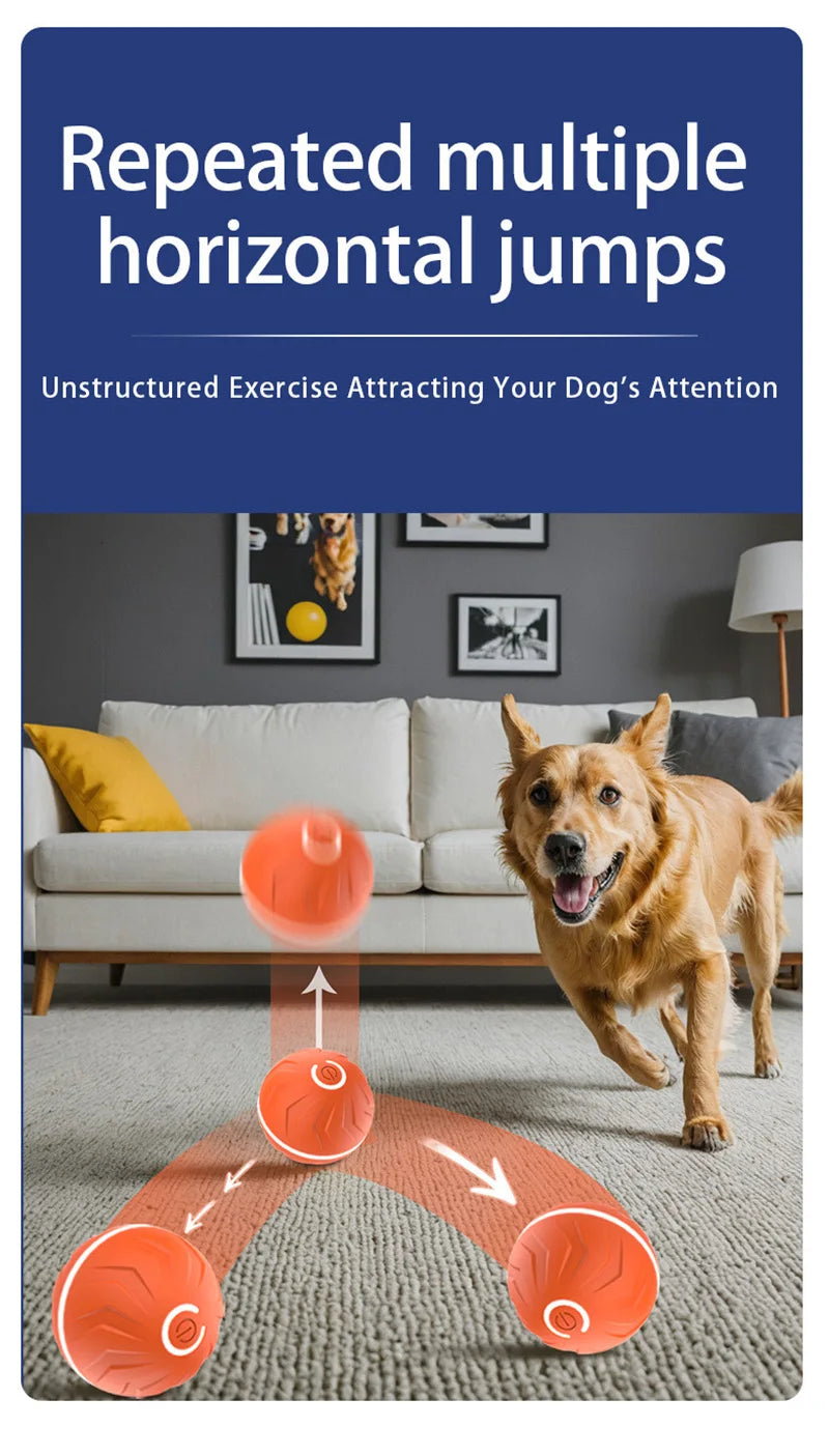 Balle intelligente à rebond pour chien | Jouet interactif 4h d’autonomie