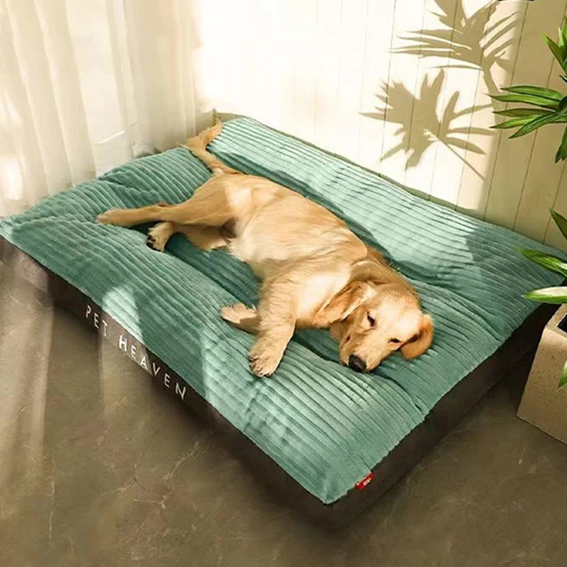 Coussin d’Hiver pour Chien – Tapis Chaud en Velours Côtelé Lavable
