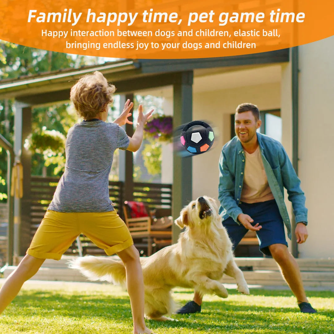 Jouets balle de tennis et football pour chien grinçant