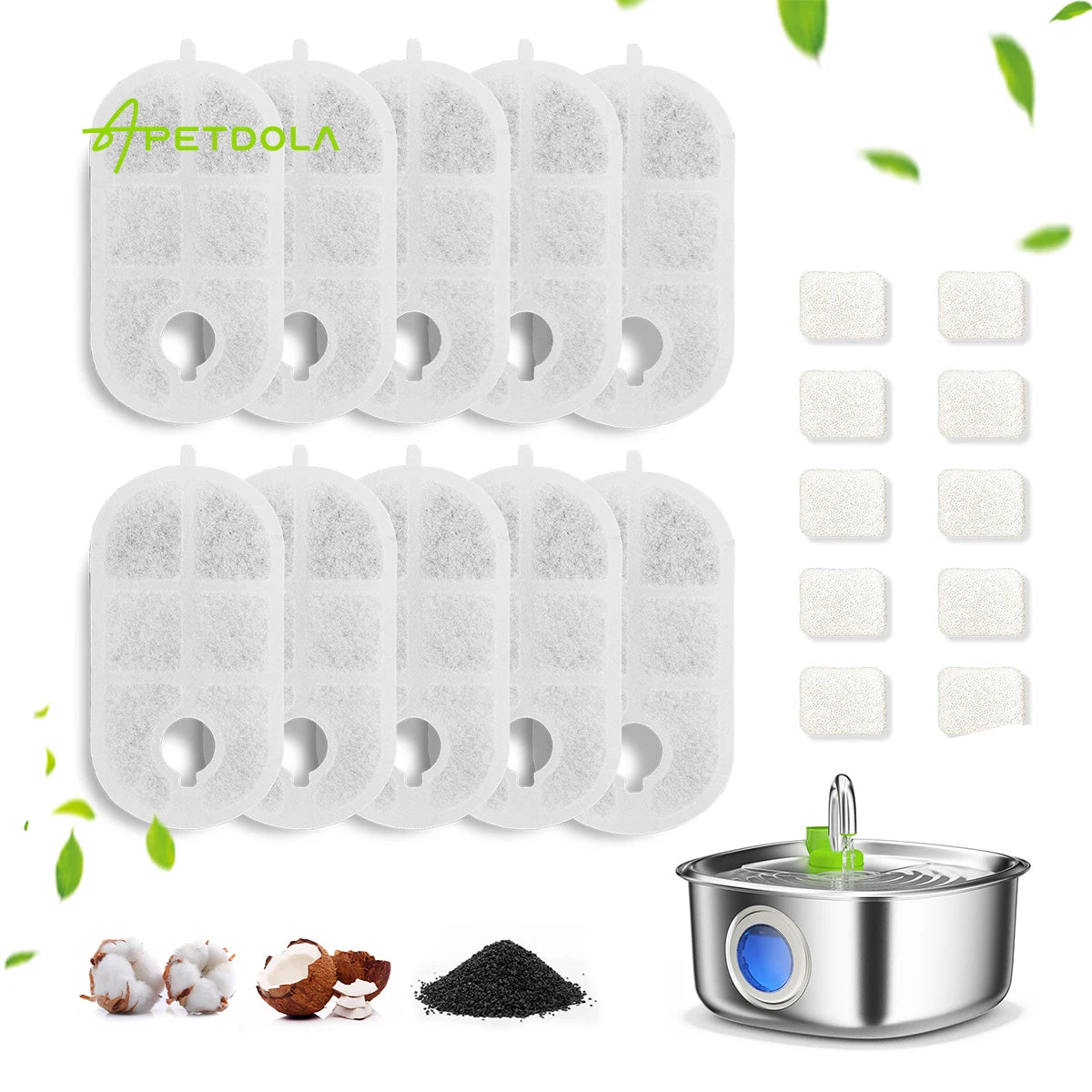Filtres de Rechange 7 Couches pour Fontaine à Eau pour Chien