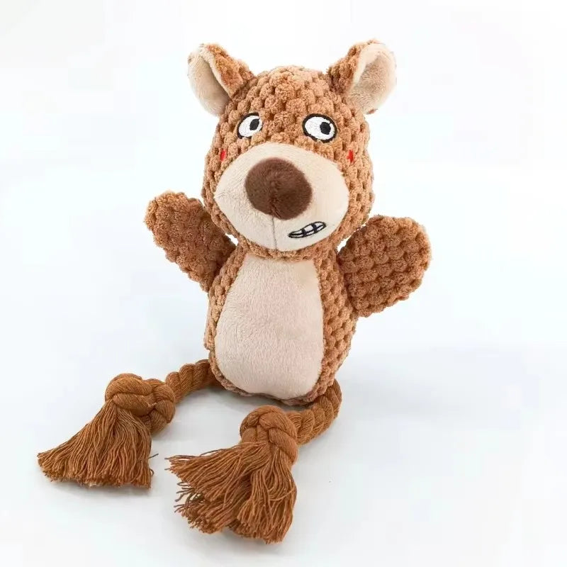 Jouets interactifs en peluche pour petit chien grinçant | Résistants aux morsures