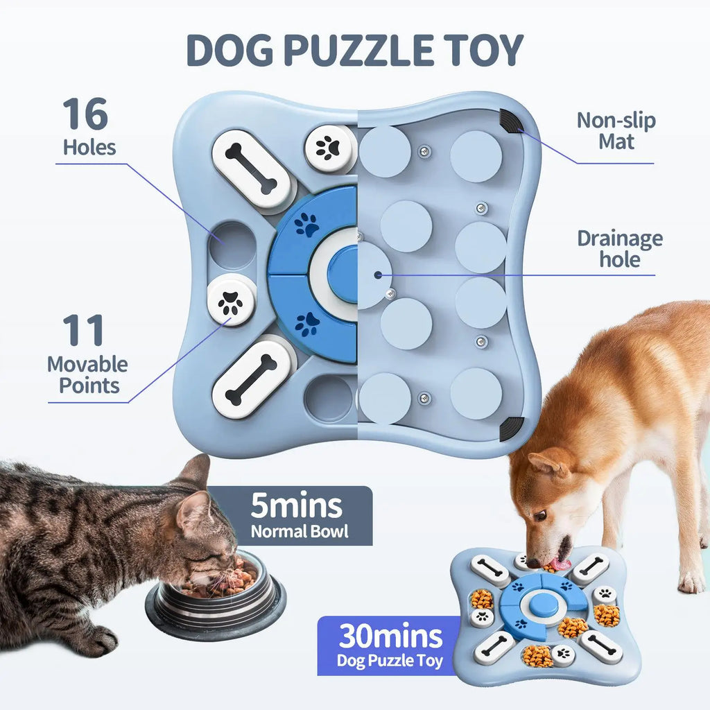 Jouet pour chien mangeoire lente interactive IQ anti-glouton
