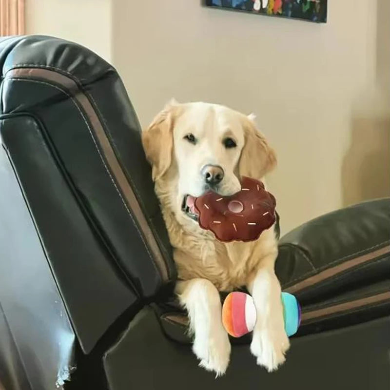 Ensemble 7 jouets vocaux en peluche pour chiots et chiens – fruits et légumes