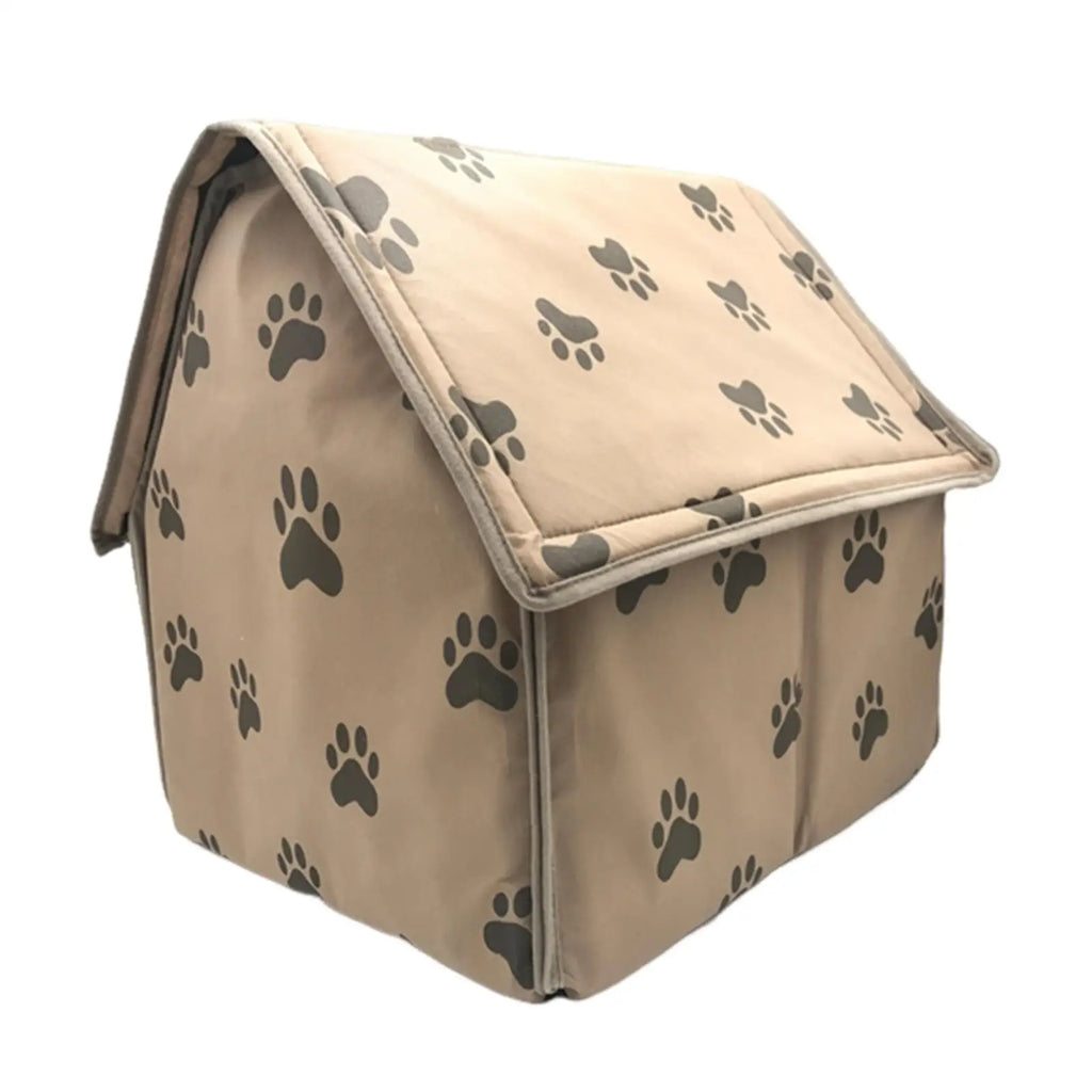 Maison Portable pour Chien – Tente Douce et Pliable avec Empreinte