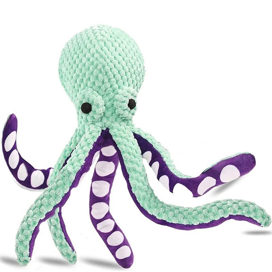 Jouet Pieuvre Anti-Démolition pour Chien 🐙 - Peluche Sonore Résistante