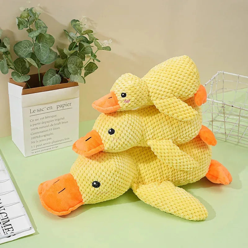 Jouet en peluche canard apaisant pour chiot grinçant