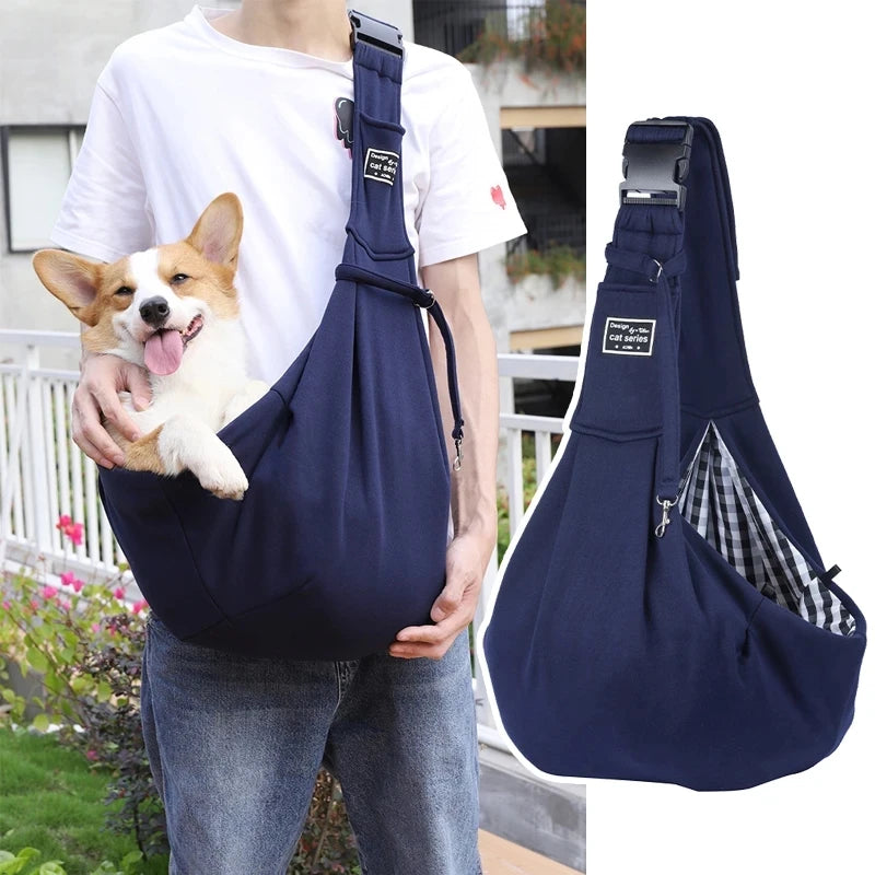 Sac bandoulière réglable pour chien
