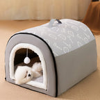 Maison Douillette d’Hiver pour Chien – Niche Moelleuse Antidérapante et Détachable