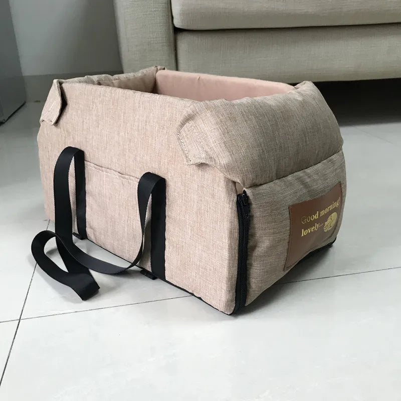 Siège Auto Central pour Petit Chien – Sac de Transport Sécurisé et Portable
