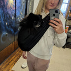 Sac bandoulière réglable pour chien