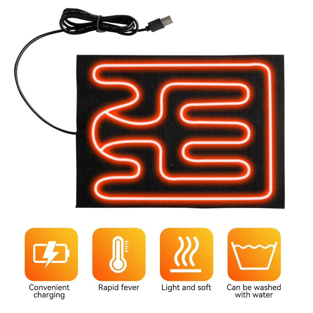 Coussin Chauffant USB pour Chien – Tapis Chauffant Lavable d’Hiver